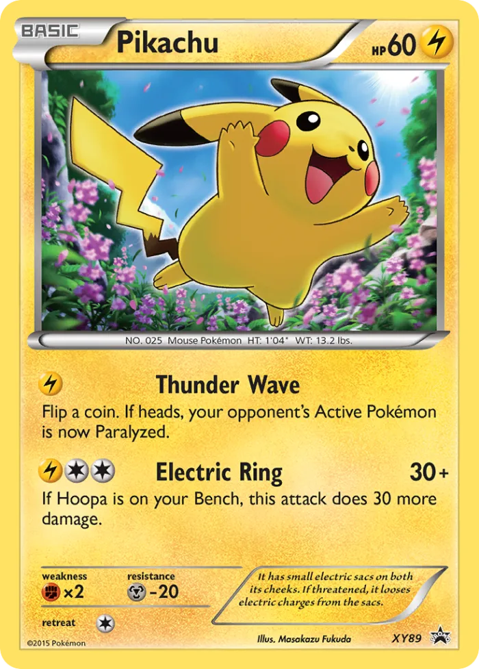 Pikachu #XY89 XY Black Star Promos Pokemon card