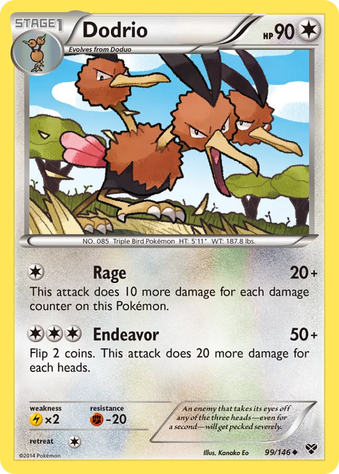 Dodrio #99 XY Pokemon card