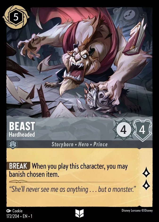 Beast #172 The First Chapter Disney Lorcana card