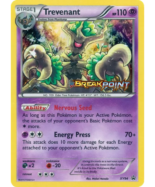 Trevenant #XY94 XY Black Star Promos Pokemon card