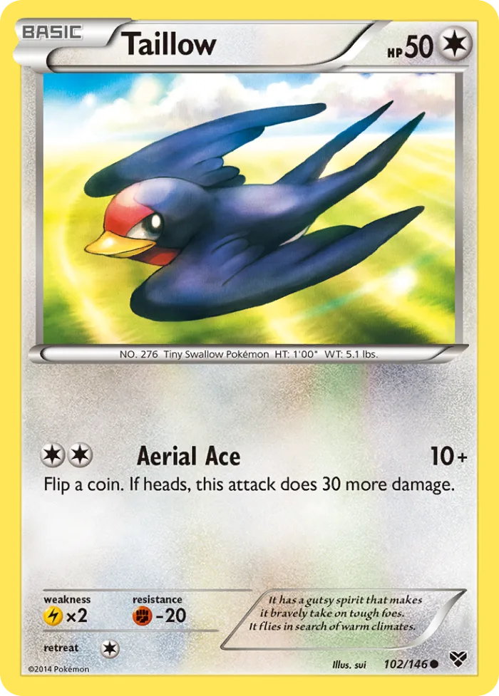 Taillow #102 XY Pokemon card