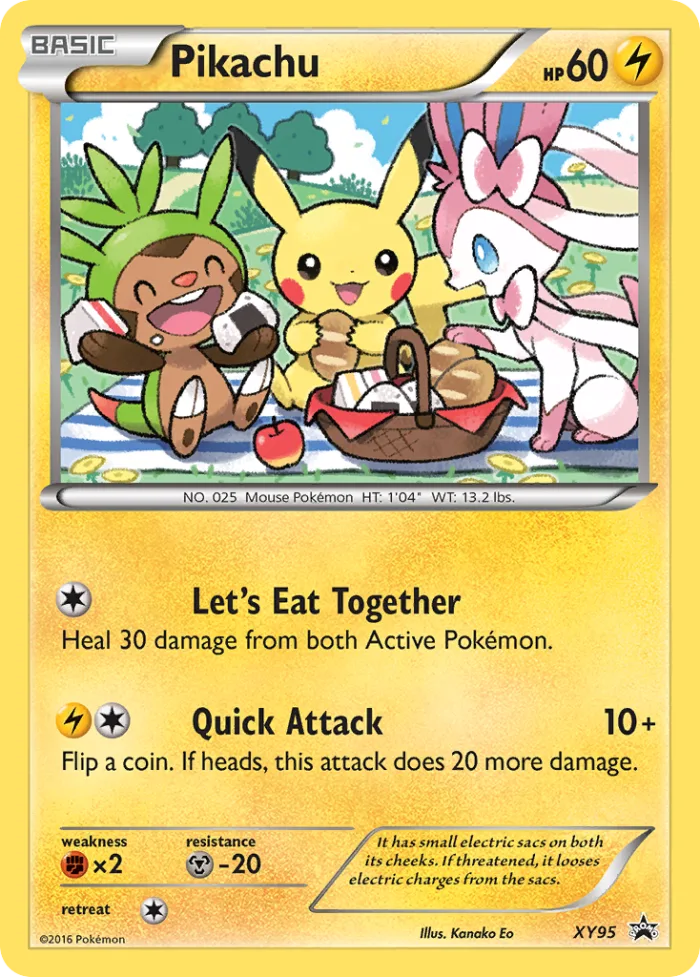 Pikachu #XY95 XY Black Star Promos Pokemon card