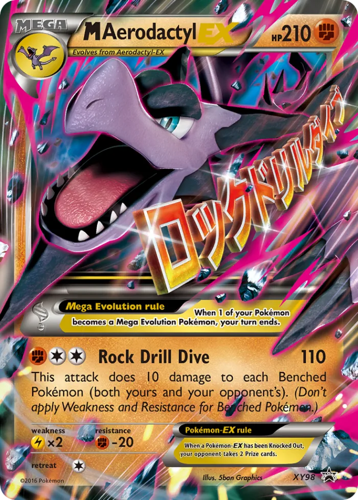 M Aerodactyl-EX #XY98 XY Black Star Promos Pokemon card
