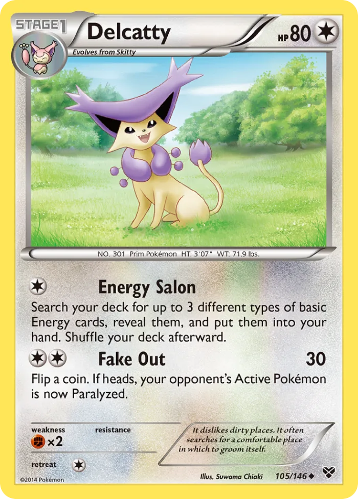Delcatty #105 XY Pokemon card