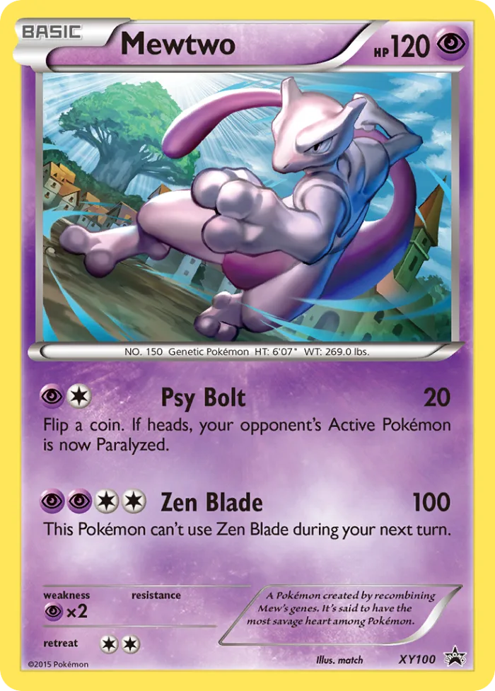 Mewtwo #XY100 XY Black Star Promos Pokemon card