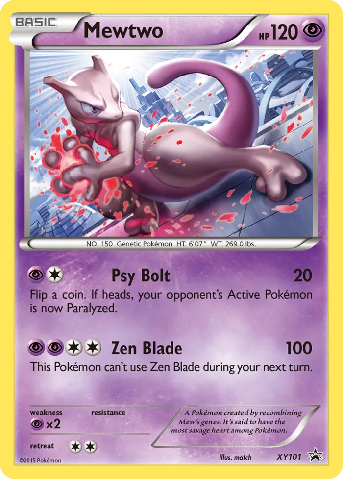 Mewtwo #XY101 XY Black Star Promos Pokemon card