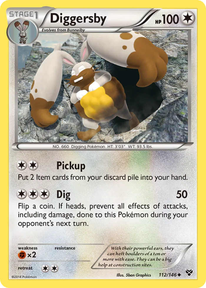 Diggersby #112 XY Pokemon card