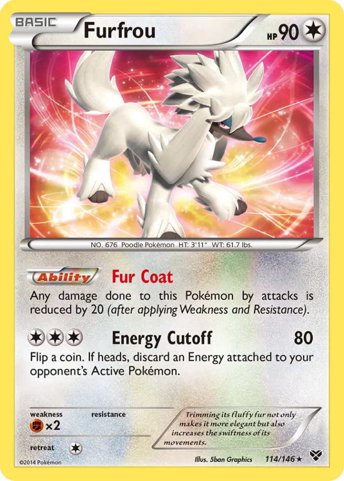 Furfrou #114 XY Pokemon card