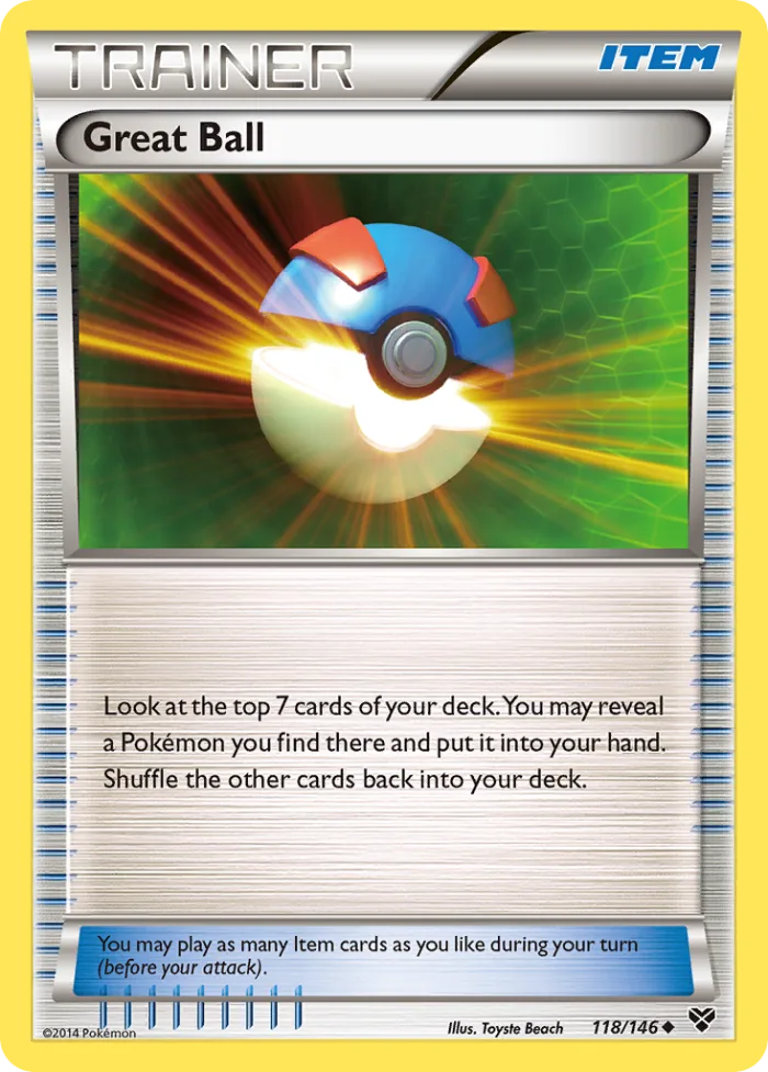 Great Ball #118 XY Pokemon card