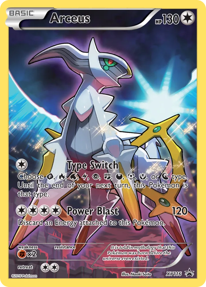 Arceus #XY116 XY Black Star Promos Pokemon card