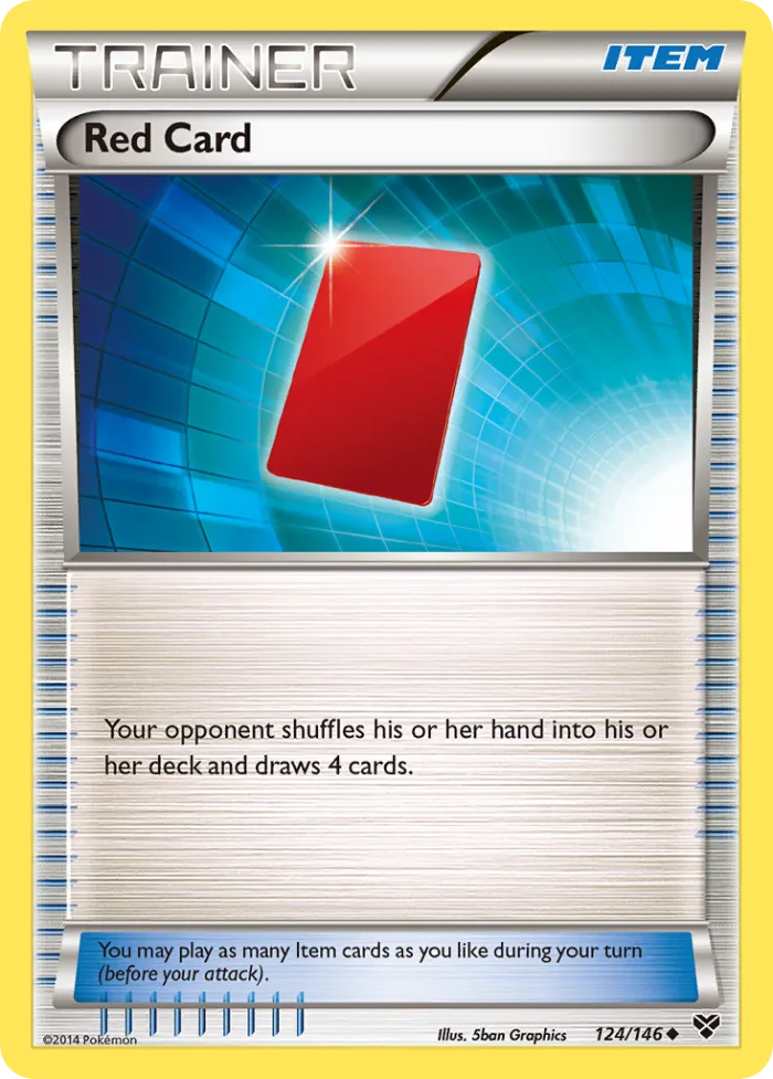 Red Card #124 XY Pokemon card