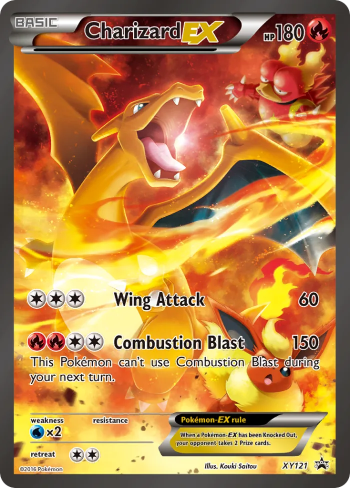 Charizard-EX #XY121 XY Black Star Promos Pokemon card
