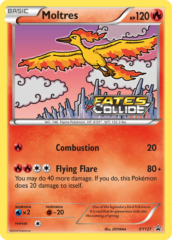 Moltres #XY127 XY Black Star Promos Pokemon card
