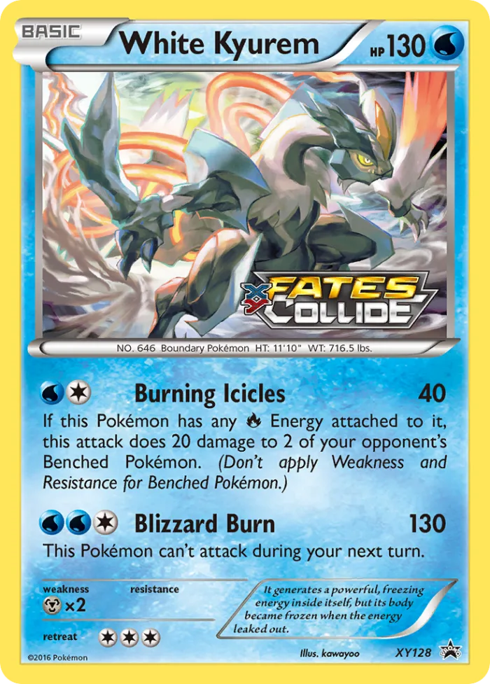White Kyurem #XY128 XY Black Star Promos Pokemon card