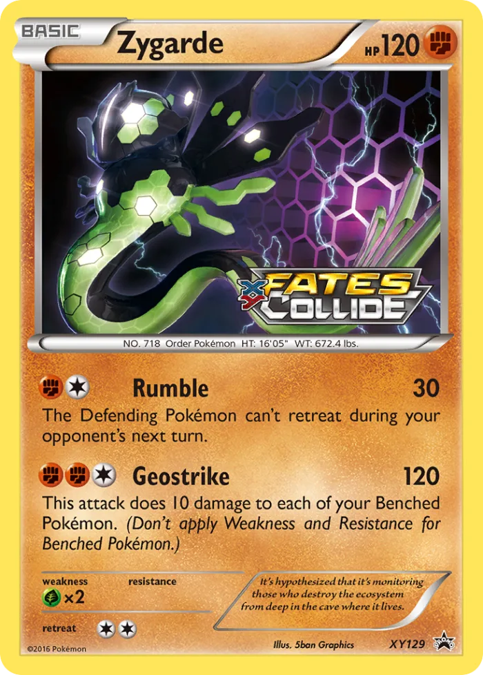 Zygarde #XY129 XY Black Star Promos Pokemon card