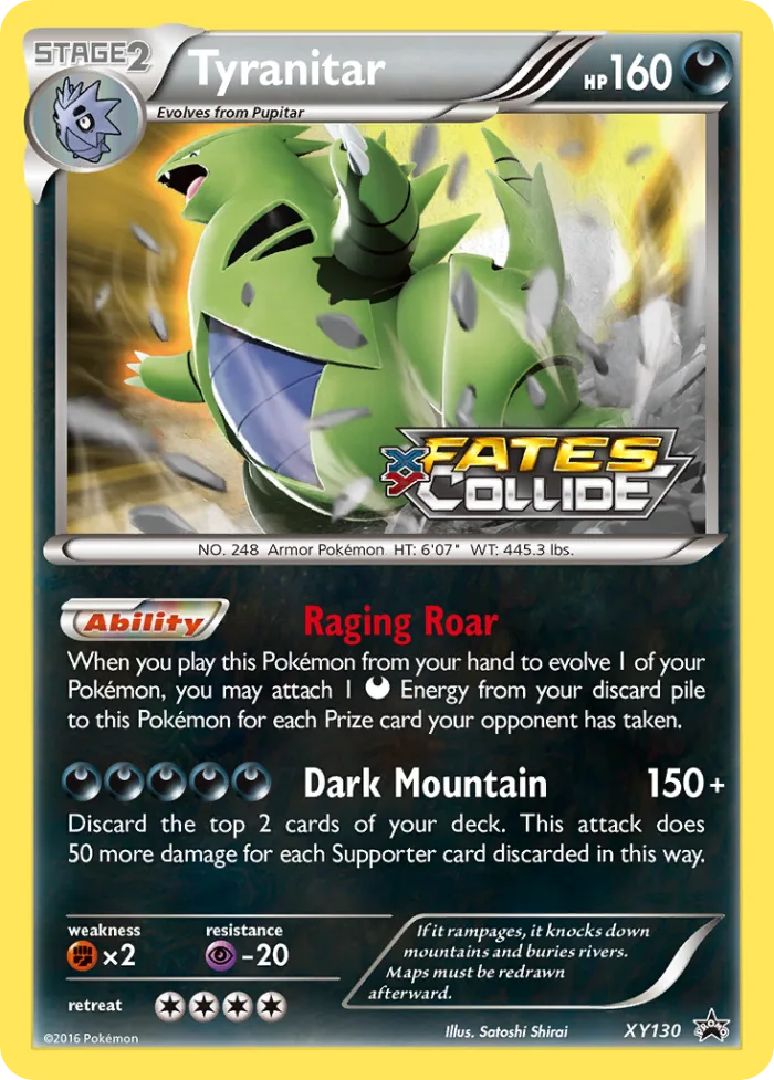 Tyranitar #XY130 XY Black Star Promos Pokemon card