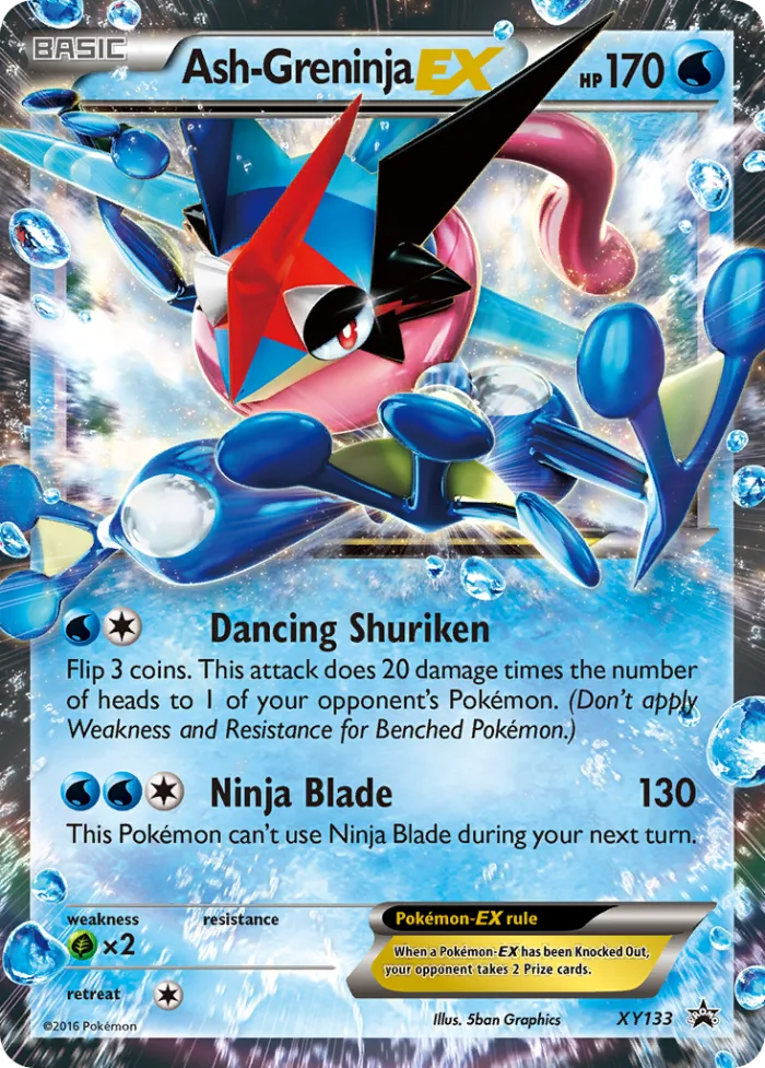 Ash-Greninja-EX #XY133 XY Black Star Promos Pokemon card