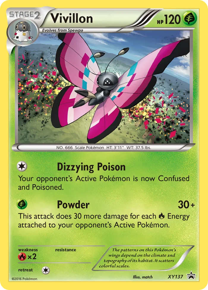 Vivillon #XY137 XY Black Star Promos Pokemon card