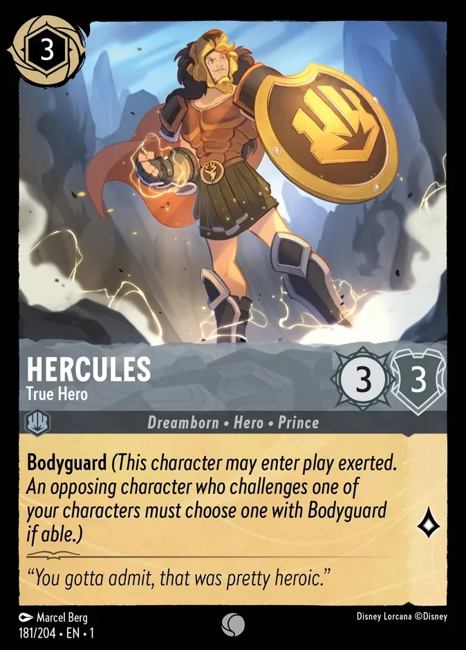 Hercules #181 The First Chapter Disney Lorcana card