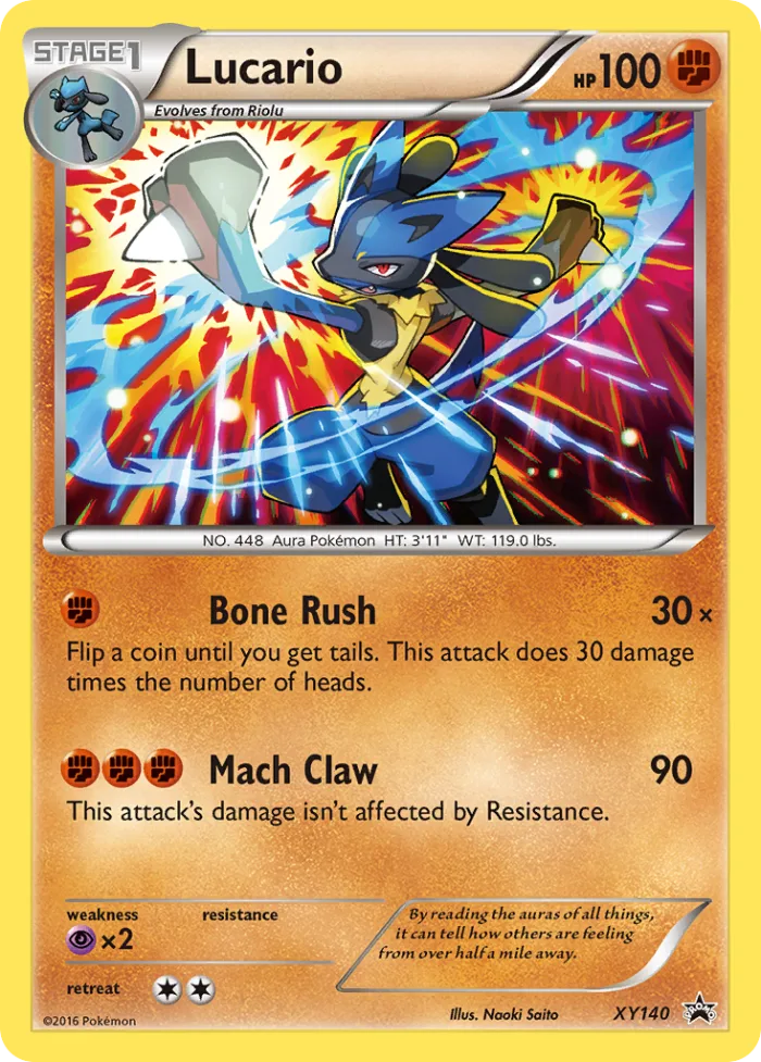 Lucario #XY140 XY Black Star Promos Pokemon card