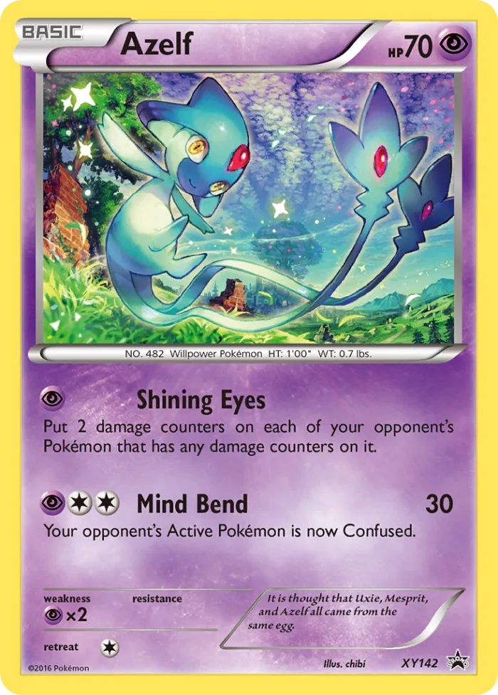 Azelf #XY142 XY Black Star Promos Pokemon card