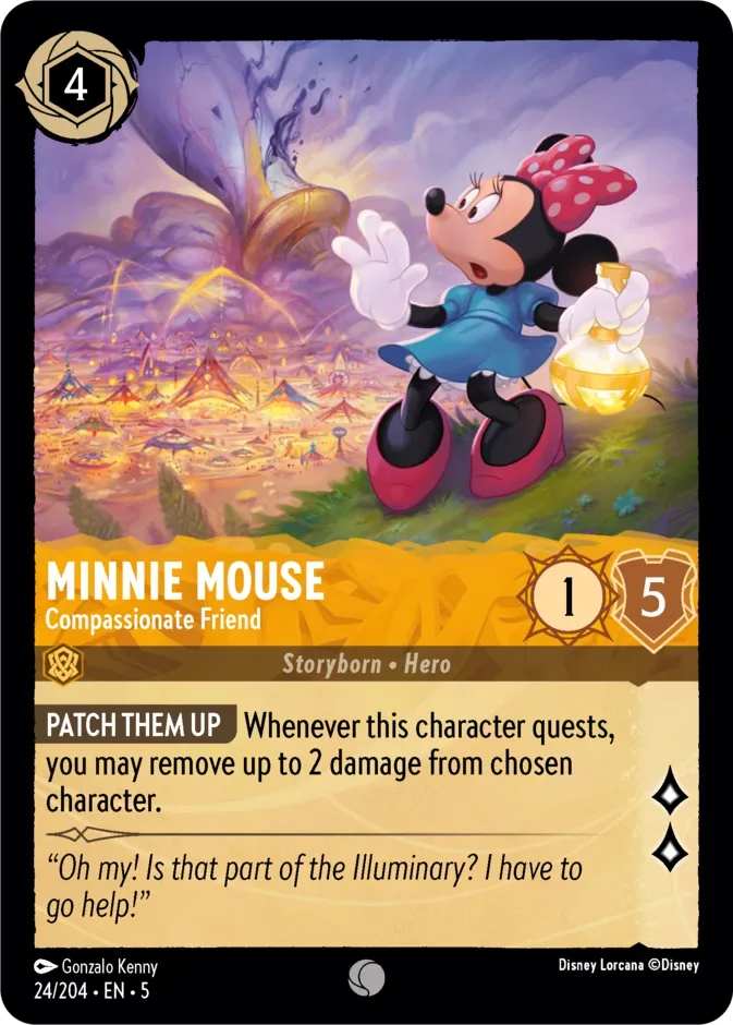Minnie Mouse #24 Shimmering Skies Disney Lorcana card