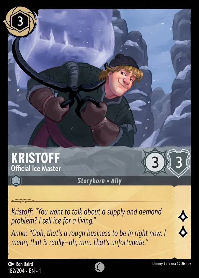 Kristoff #182 The First Chapter Disney Lorcana card