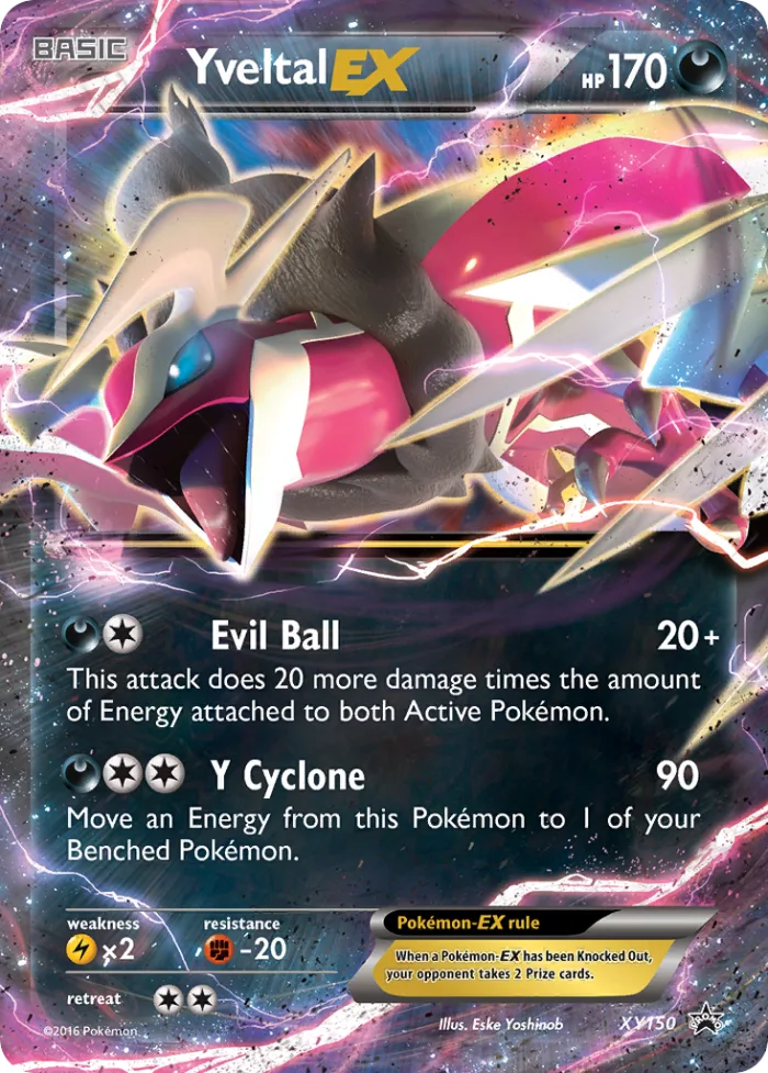 Yveltal-EX #XY150 XY Black Star Promos Pokemon card