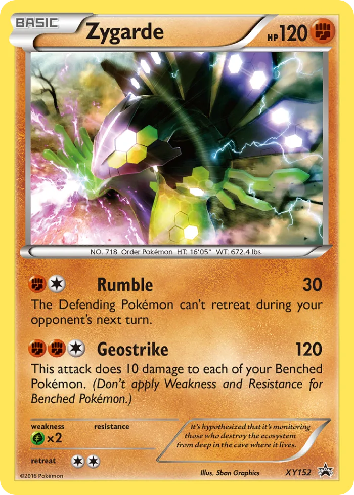 Zygarde #XY152 XY Black Star Promos Pokemon card