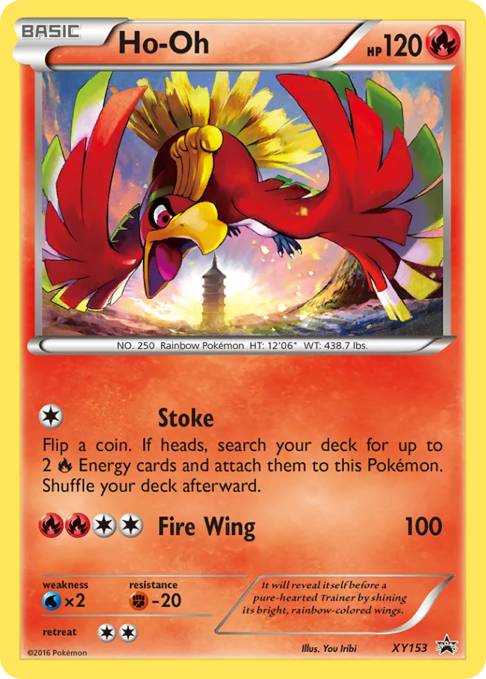 Ho-Oh #XY153 XY Black Star Promos Pokemon card