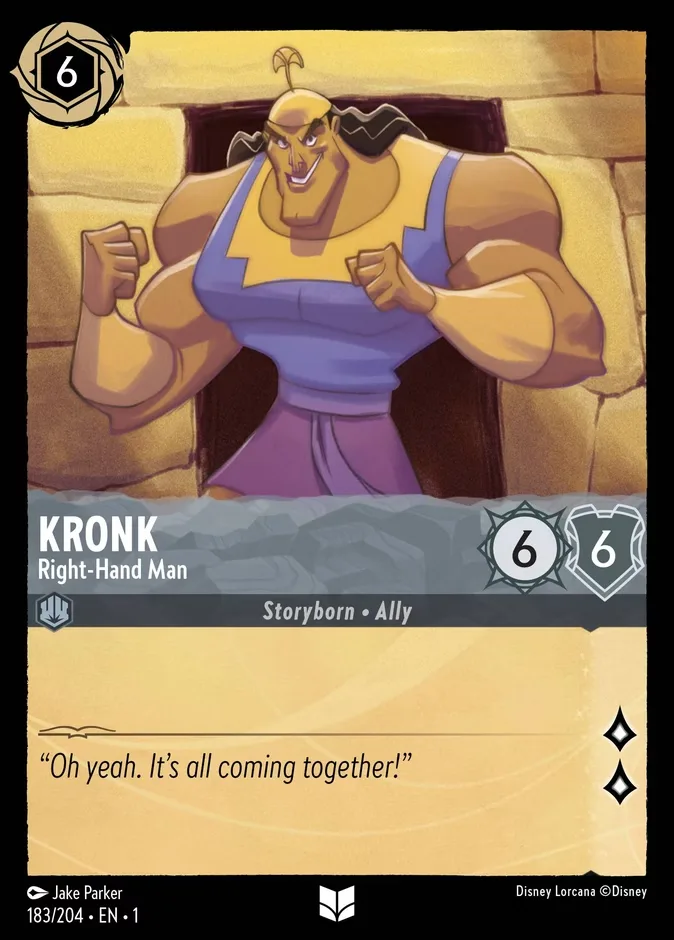 Kronk #183 The First Chapter Disney Lorcana card