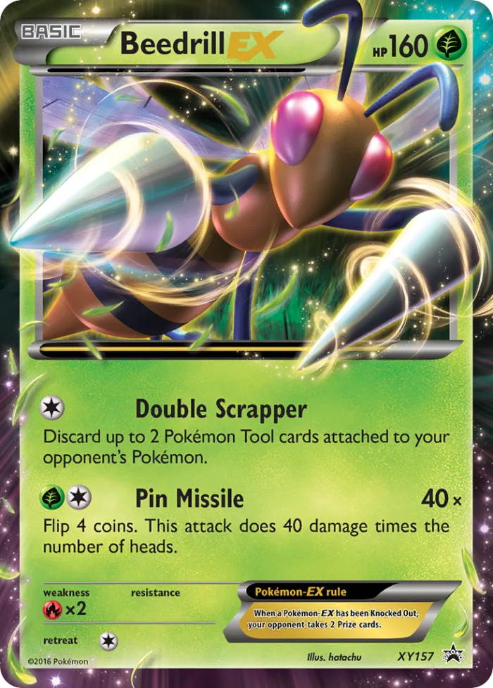 Beedrill-EX #XY157 XY Black Star Promos Pokemon card