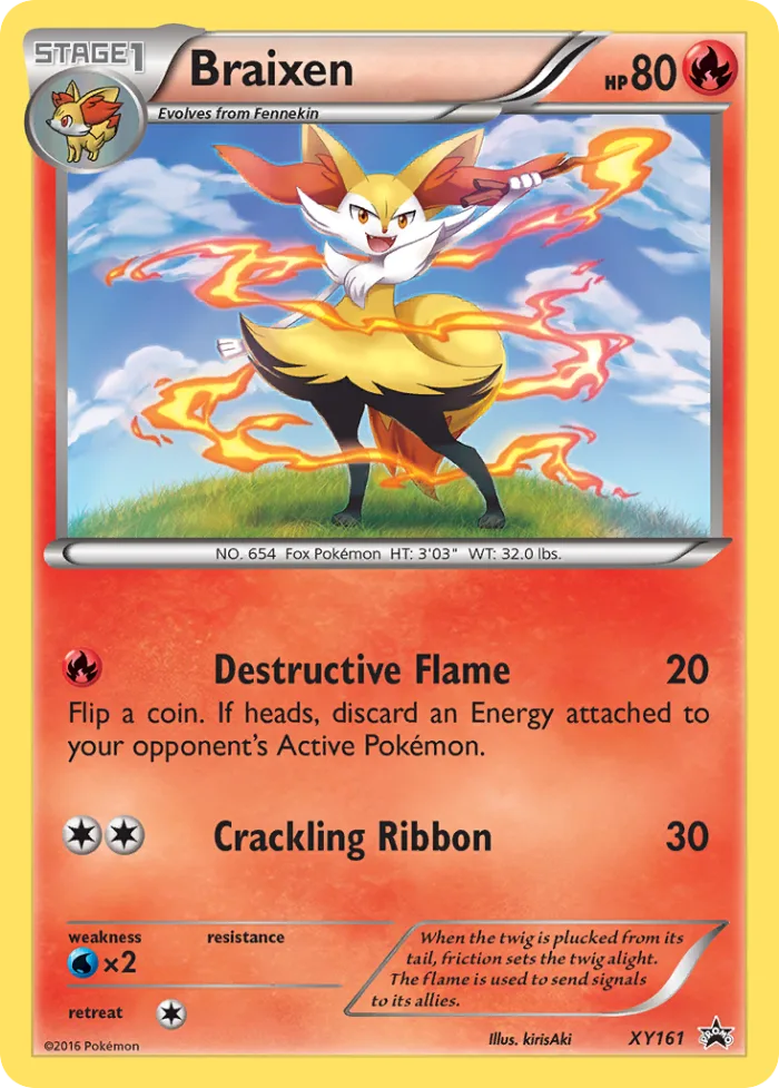 Braixen #XY161 XY Black Star Promos Pokemon card