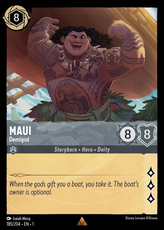 Maui #185 The First Chapter Disney Lorcana card