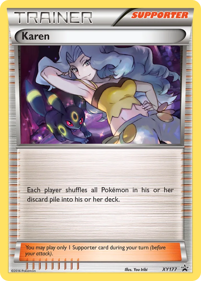 Karen #XY177 XY Black Star Promos Pokemon card