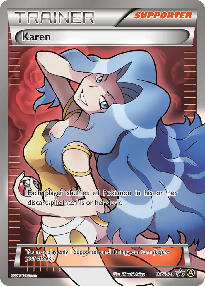 Karen #XY177a XY Black Star Promos Pokemon card