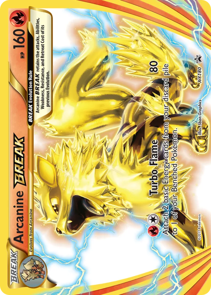 Arcanine BREAK #XY180 XY Black Star Promos Pokemon card
