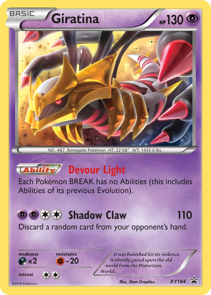 Giratina #XY184 XY Black Star Promos Pokemon card