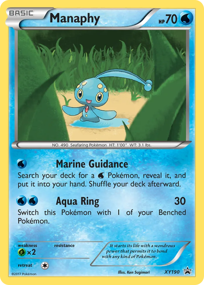 Manaphy #XY190 XY Black Star Promos Pokemon card