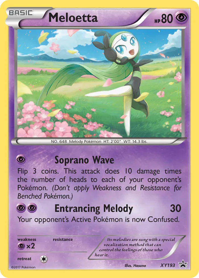 Meloetta #XY193 XY Black Star Promos Pokemon card