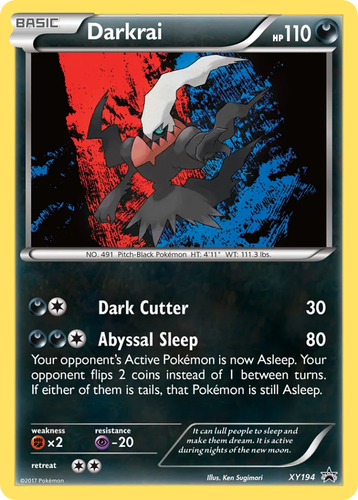 Darkrai #XY194 XY Black Star Promos Pokemon card