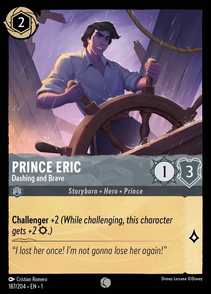 Prince Eric #187 The First Chapter Disney Lorcana card