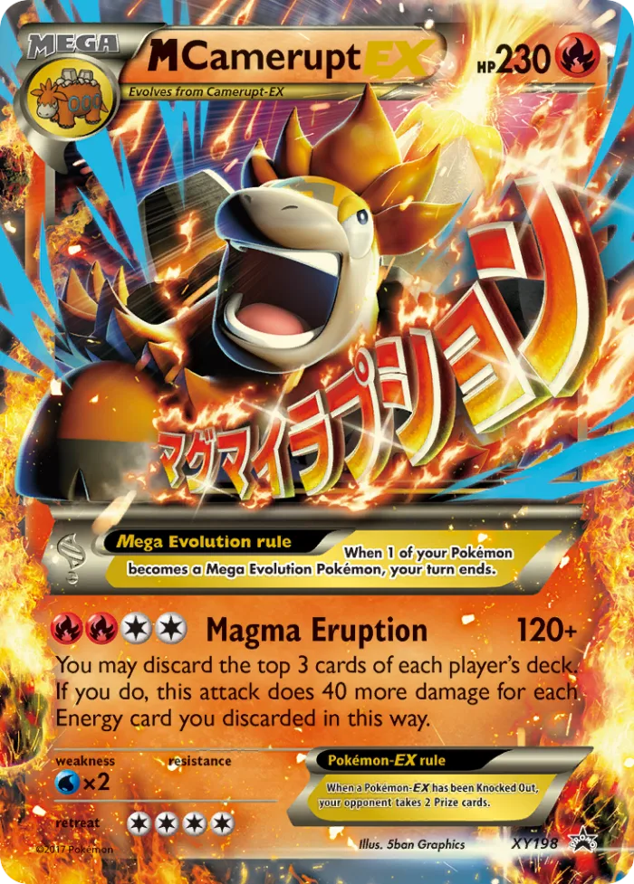 M Camerupt-EX #XY198 XY Black Star Promos Pokemon card