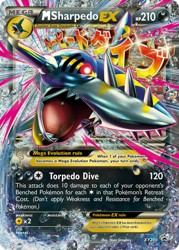 M Sharpedo-EX #XY200 XY Black Star Promos Pokemon card