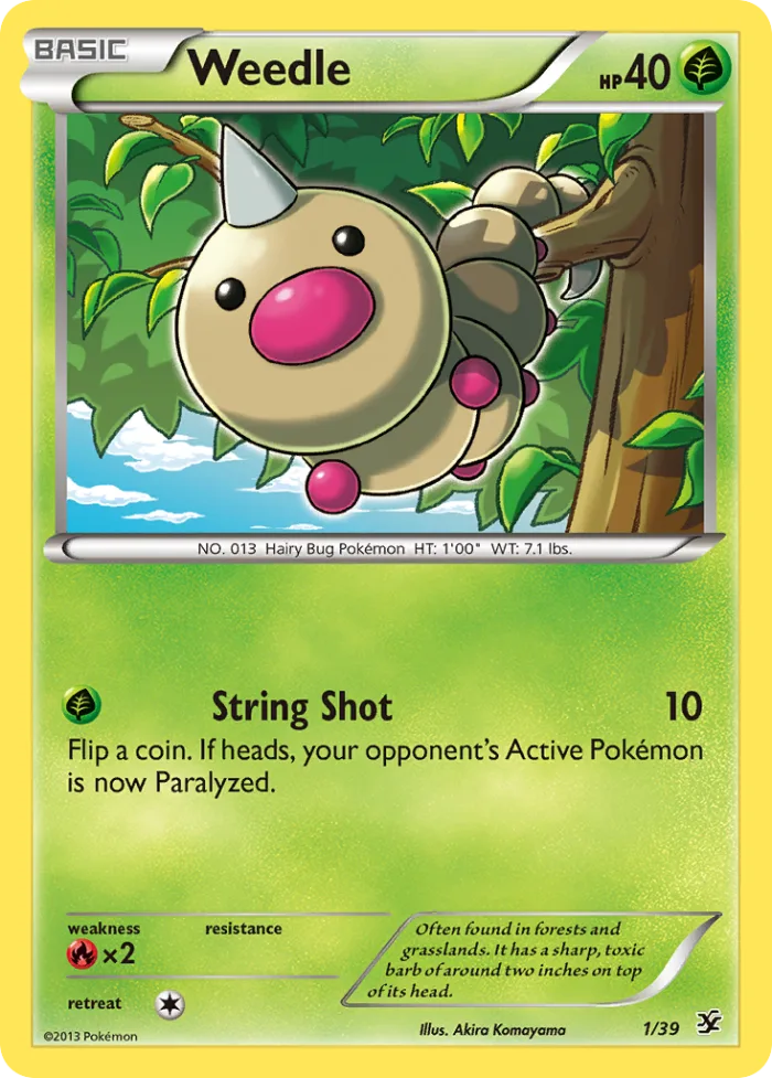 Weedle #1 Kalos Starter Set Pokemon card