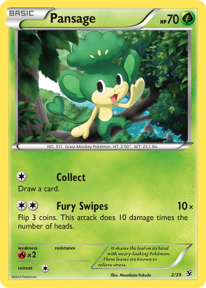 Pansage #2 Kalos Starter Set Pokemon card