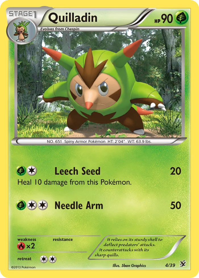 Quilladin #4 Kalos Starter Set Pokemon card