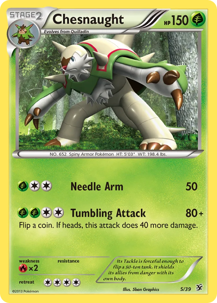 Chesnaught #5 Kalos Starter Set Pokemon card