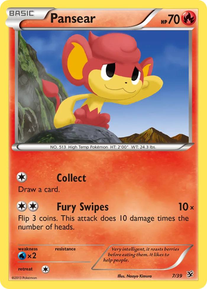 Pansear #7 Kalos Starter Set Pokemon card