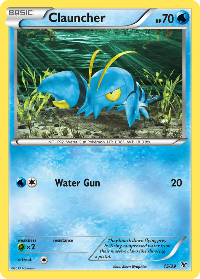 Clauncher #15 Kalos Starter Set Pokemon card